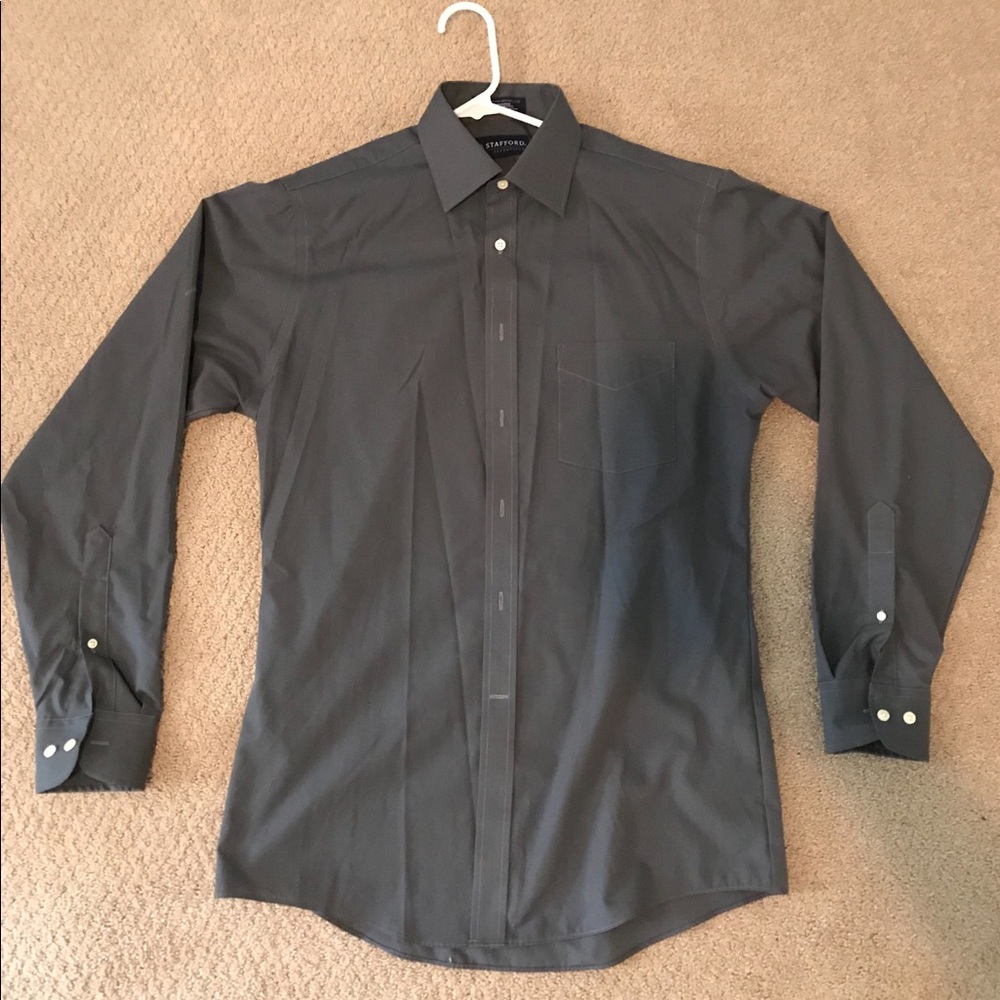 Stafford Grey Button Down Shirt